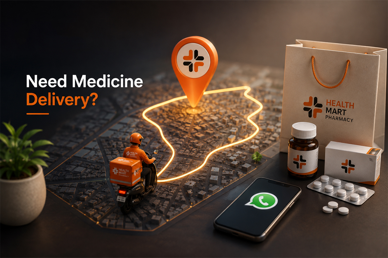 Healthmart Pharmacy, Pharmacy in Ahmedabad, Medical Store in Ahmedabad, Online Pharmacy Ahmedabad, Online Medicine Store Ahmedabad, Same Day Medicine Delivery Ahmedabad, WhatsApp Medicine Order Ahmedabad
