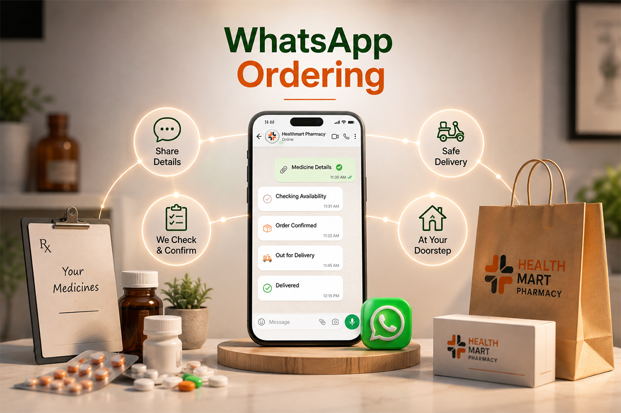 Healthmart Pharmacy, Pharmacy in Ahmedabad, Medical Store in Ahmedabad, Online Pharmacy Ahmedabad, Online Medicine Store Ahmedabad, Same Day Medicine Delivery Ahmedabad, WhatsApp Medicine Order Ahmedabad
